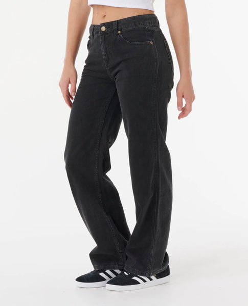 RIP CURL AGGIE RELAXED JEANS - BLACK