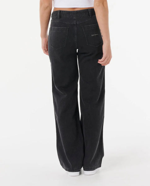 RIP CURL AGGIE RELAXED JEANS - BLACK