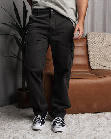 RIP CURL CLASSIC SURF TRAIL CARGO PANT - WASHED BLACK