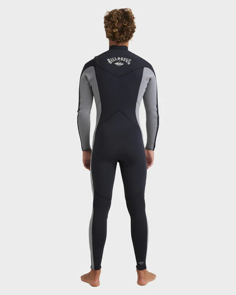 BILLABONG MEN'S 3/2 ABSOLUTE NATURAL CHEST ZIP WETSUIT - ALY