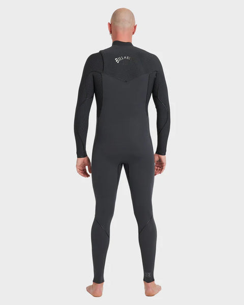 BILLABONG MEN'S 302 FURNACE NATURAL CHEST ZIP WETSUIT - STEALTH