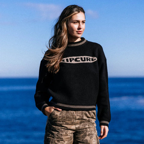 RIP CURL HALF MOON BAY SWEATER - BLACK