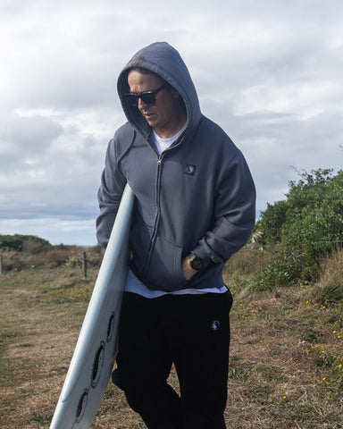 T&C ETERNAL PREMIUM ZIP HOOD - WASHED NAVY
