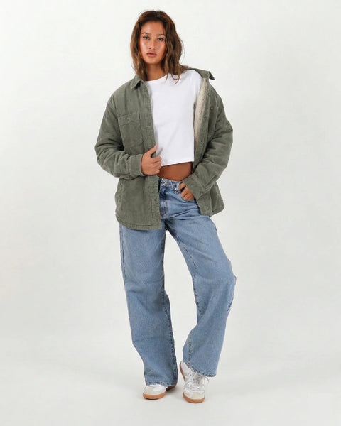 T&C WHALER CORD JACKET - MILITARY