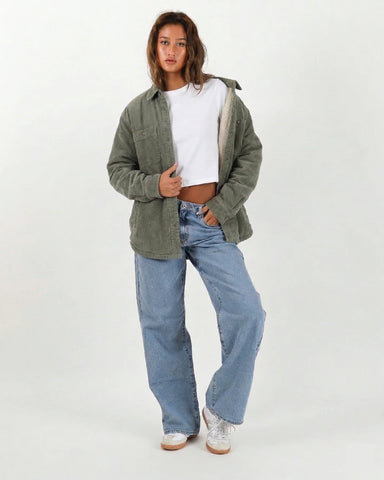 T&C WHALER CORD JACKET - MILITARY