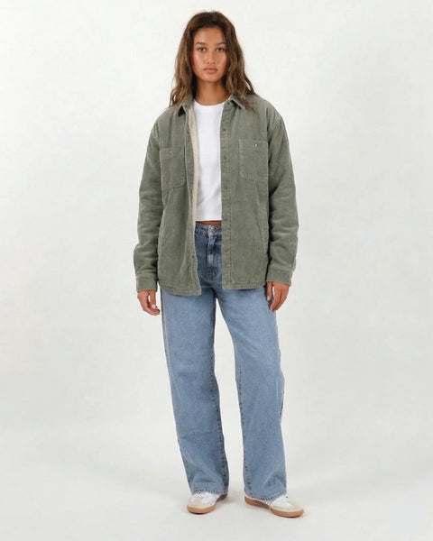 T&C WHALER CORD JACKET - MILITARY