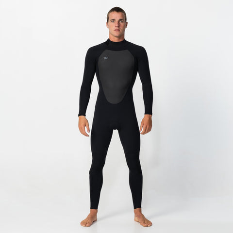 O'NEILL MEN'S DEFENDER 3/2 CHEST ZIP STEAMER - BLACK