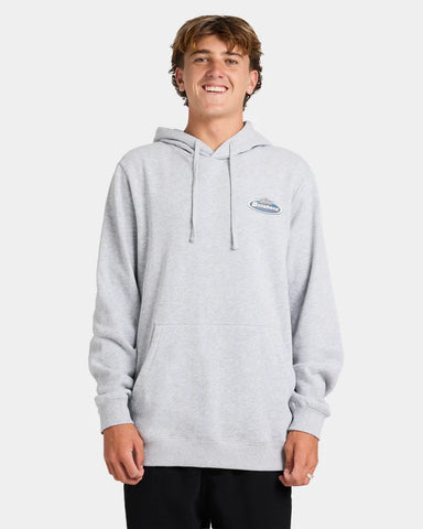BILLABONG DIAMOND WAVE POP HOOD - LIGHT HEATHER GREY