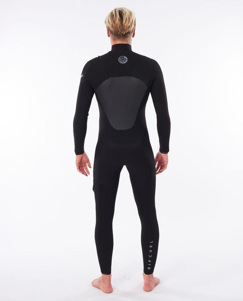 RIP CURL FLASHBOMB 3/2MM CHEST ZIP STEAMER WETSUIT -BLACK