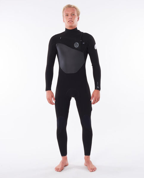 RIP CURL FLASHBOMB 3/2MM CHEST ZIP STEAMER WETSUIT -BLACK