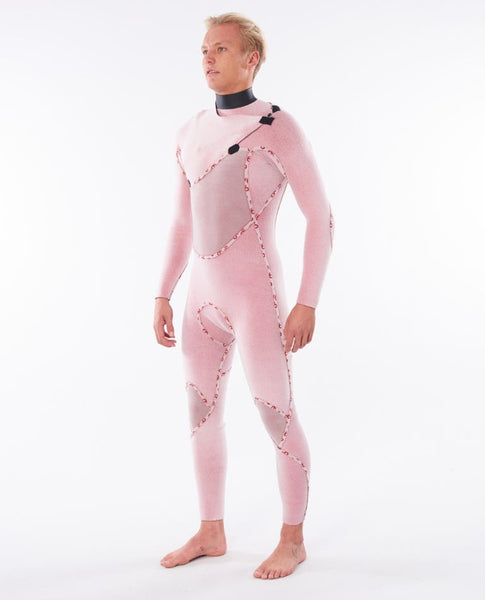 RIP CURL FLASHBOMB 3/2MM CHEST ZIP STEAMER WETSUIT -BLACK